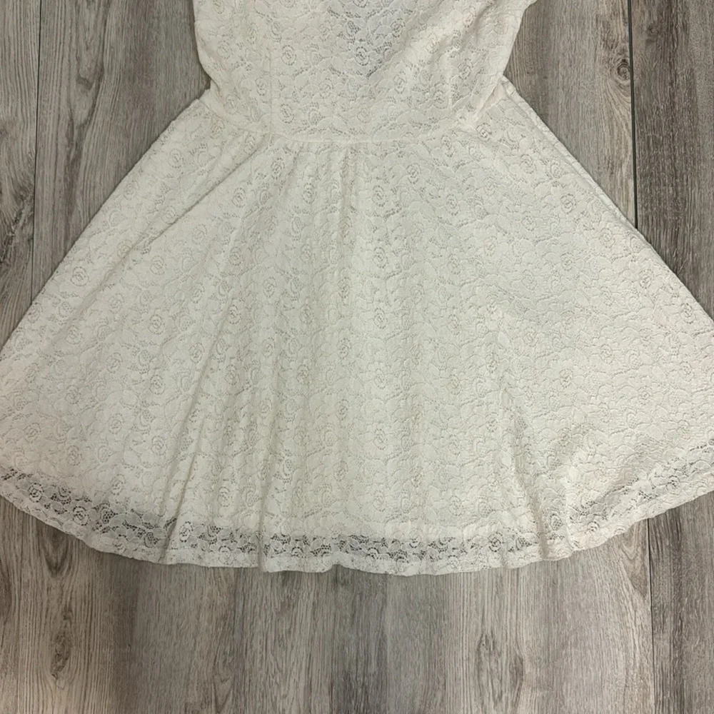 white collar mini dress Rihoas Floral Jacquard Mandarin Losey Ruffle Neck Gown relaunch_rename Color:Brilliant White garden parties